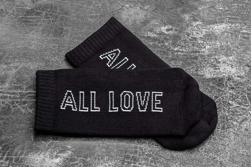 Women's Nobull CREW (ALL LOVE) Socks Black | SG F3265D